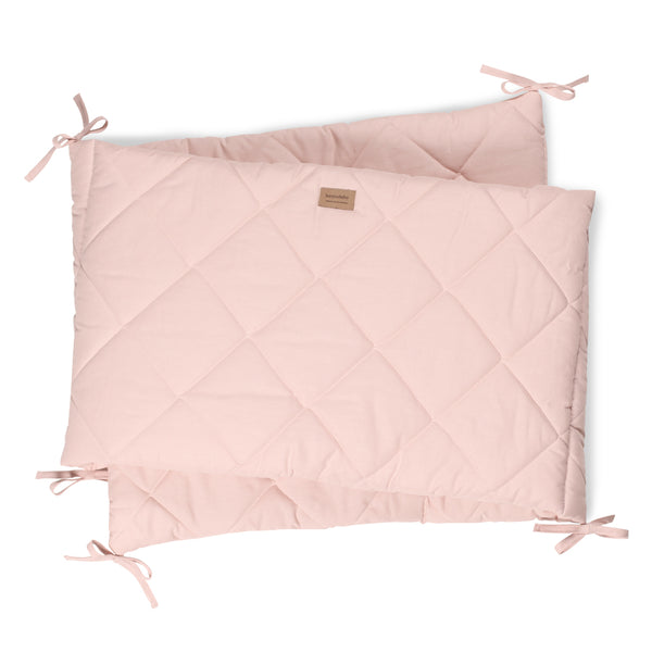 Cot Bumper Diamond Quilt - Pink