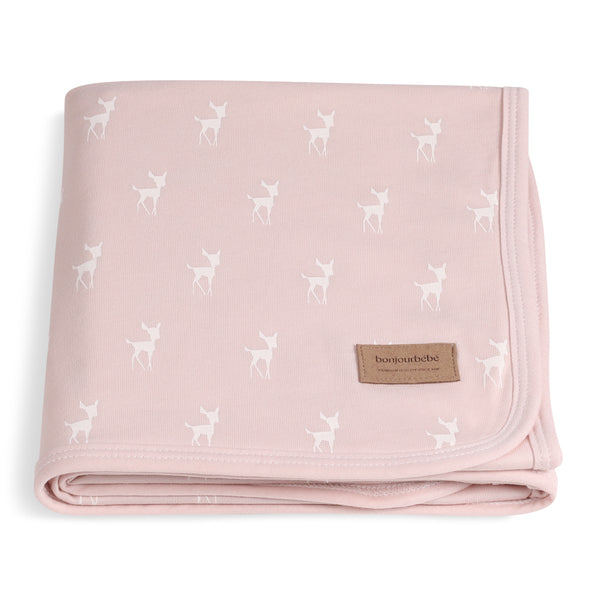 Jersey Swaddle- Pink Deer